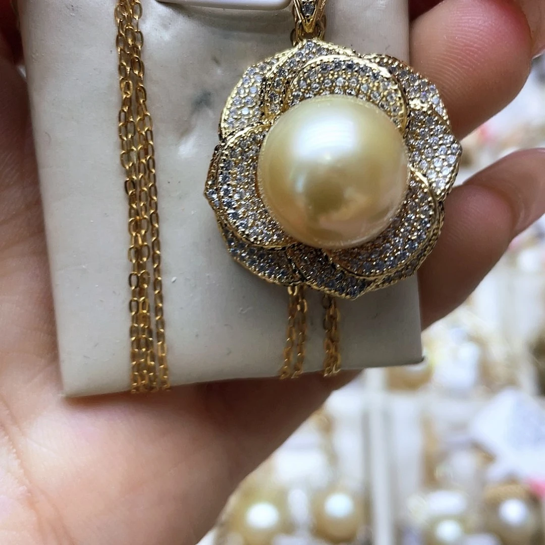 海水珍珠颈饰银S925镶嵌