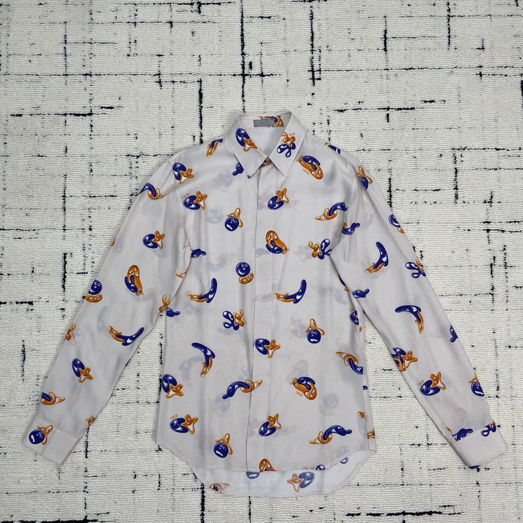 99新 DIOR/迪奥 粉色长袖衬衫 37码 1666