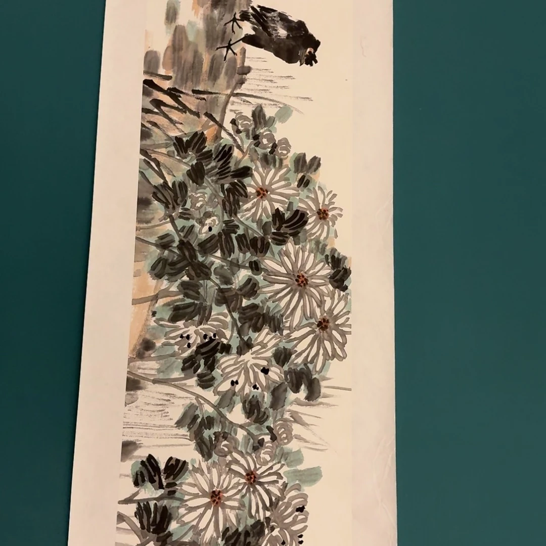 国画单老师画作画作