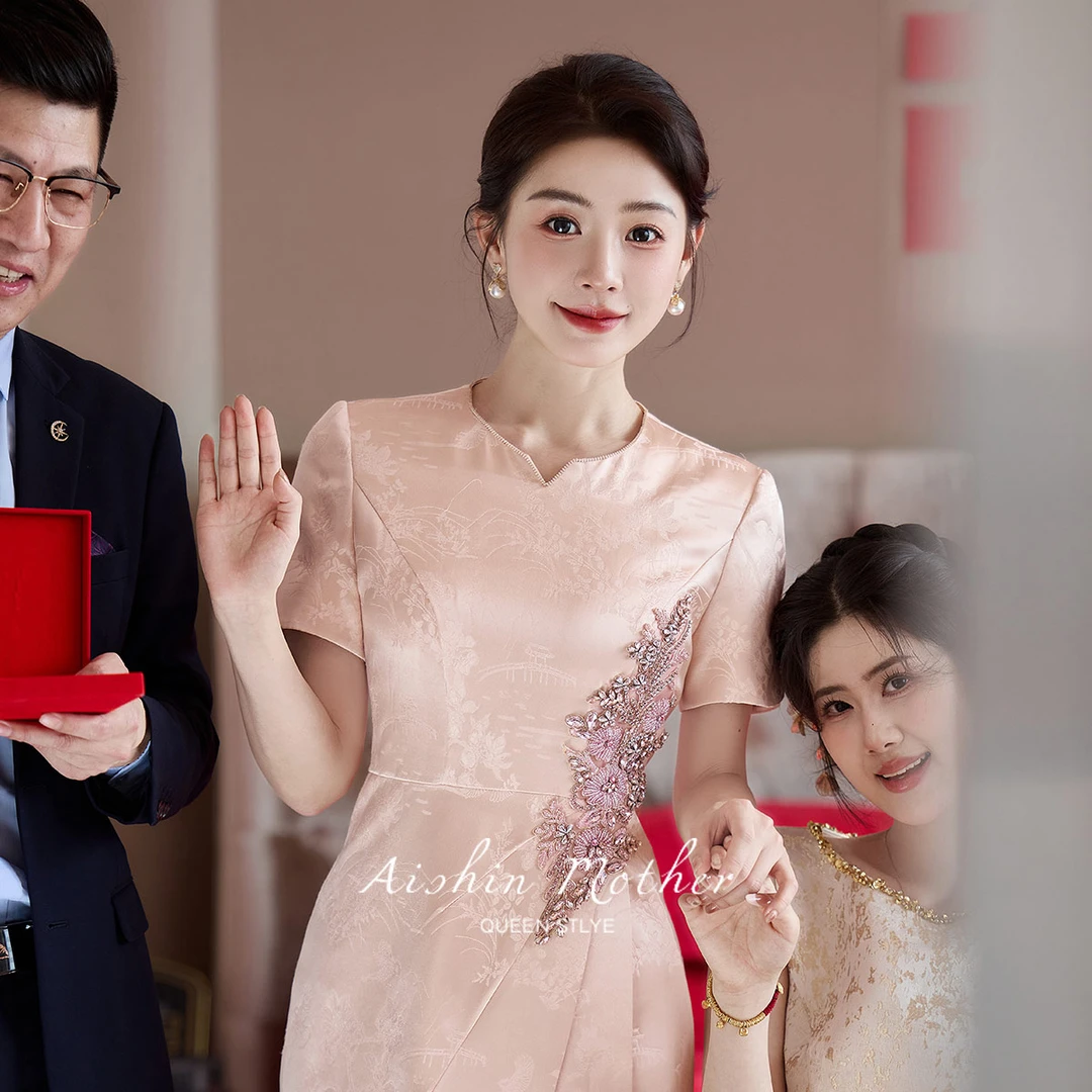 艾诗霓【流光】喜婆婆喜妈妈婚宴装高贵喜婆婆妈妈装2025新款爆款
