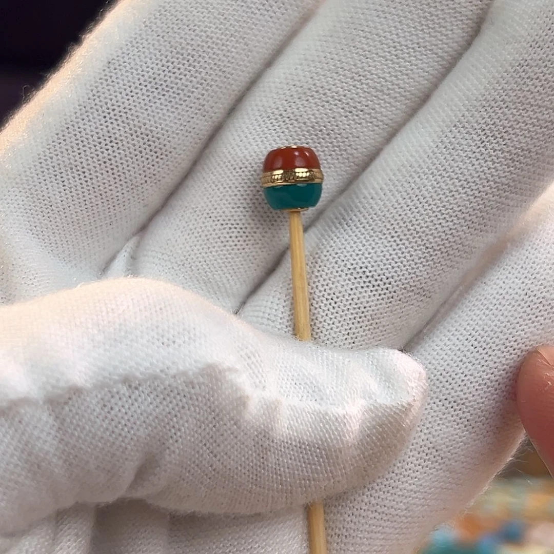 绿松石珠宝奇石18K金镶嵌