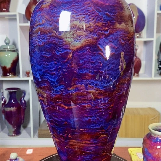 摆件洛****杰尚峰钧窑作品梅瓶