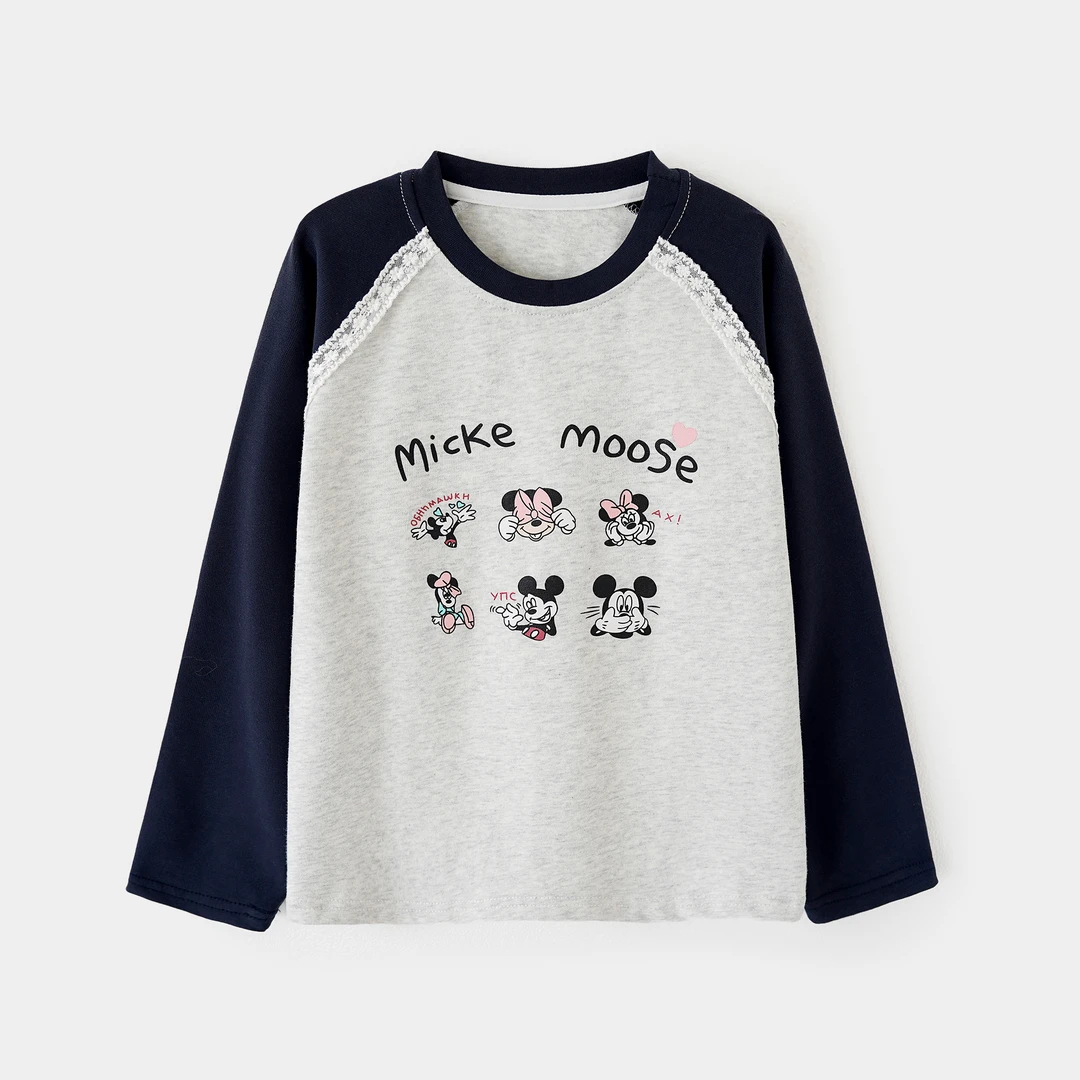 女童早秋上衣春秋洋气儿童长袖T恤宽松女中大童秋装T恤MYMQ1140