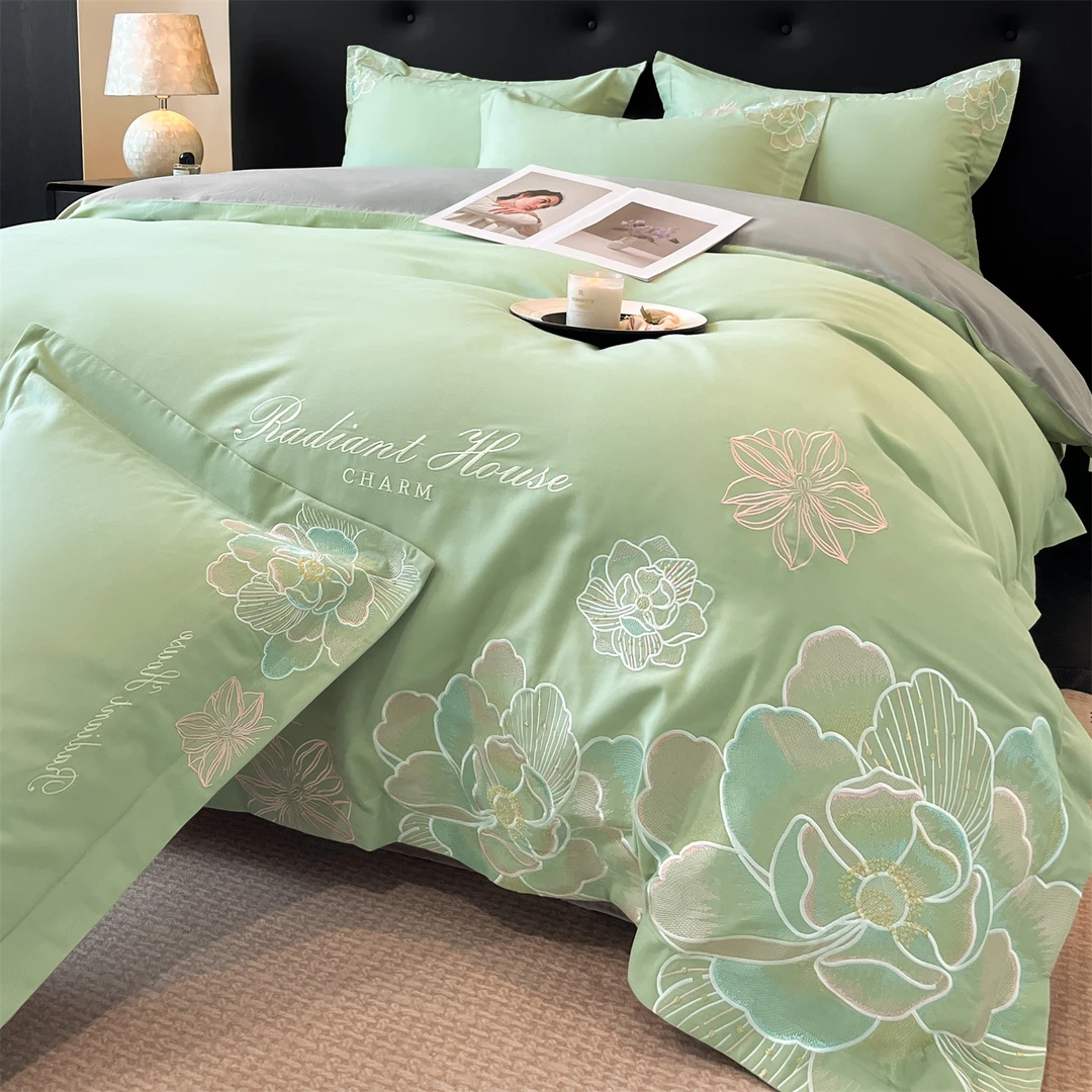 2025新款全棉纯棉磨毛刺绣四件套-秘境系列秘境系列床上用品床品