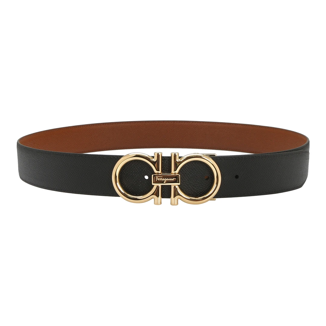 未使用 FERRAGAMO/菲拉格慕  男士黑色3.5CM腰带1601003000017