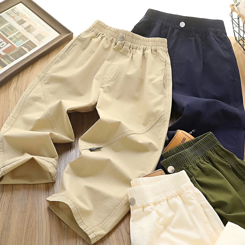 童装夏季直筒裤男童薄款纯棉长裤男生裤子宽松休闲裤中大童阔腿裤