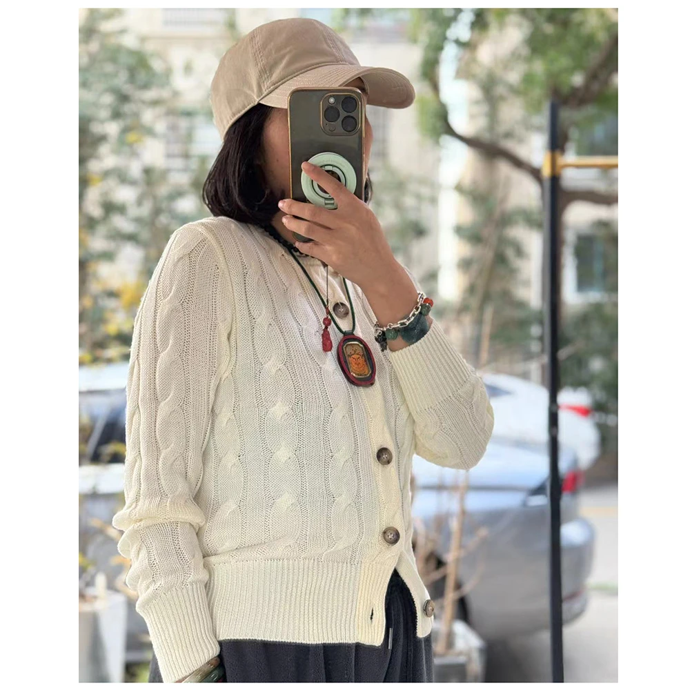 1M009春季新款女士时尚百搭针织开衫