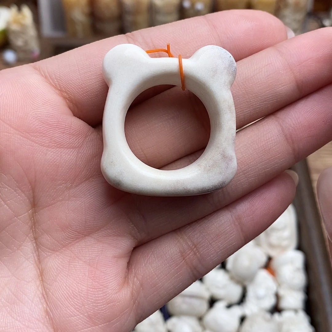 鹿骨把件c17小熊指虎