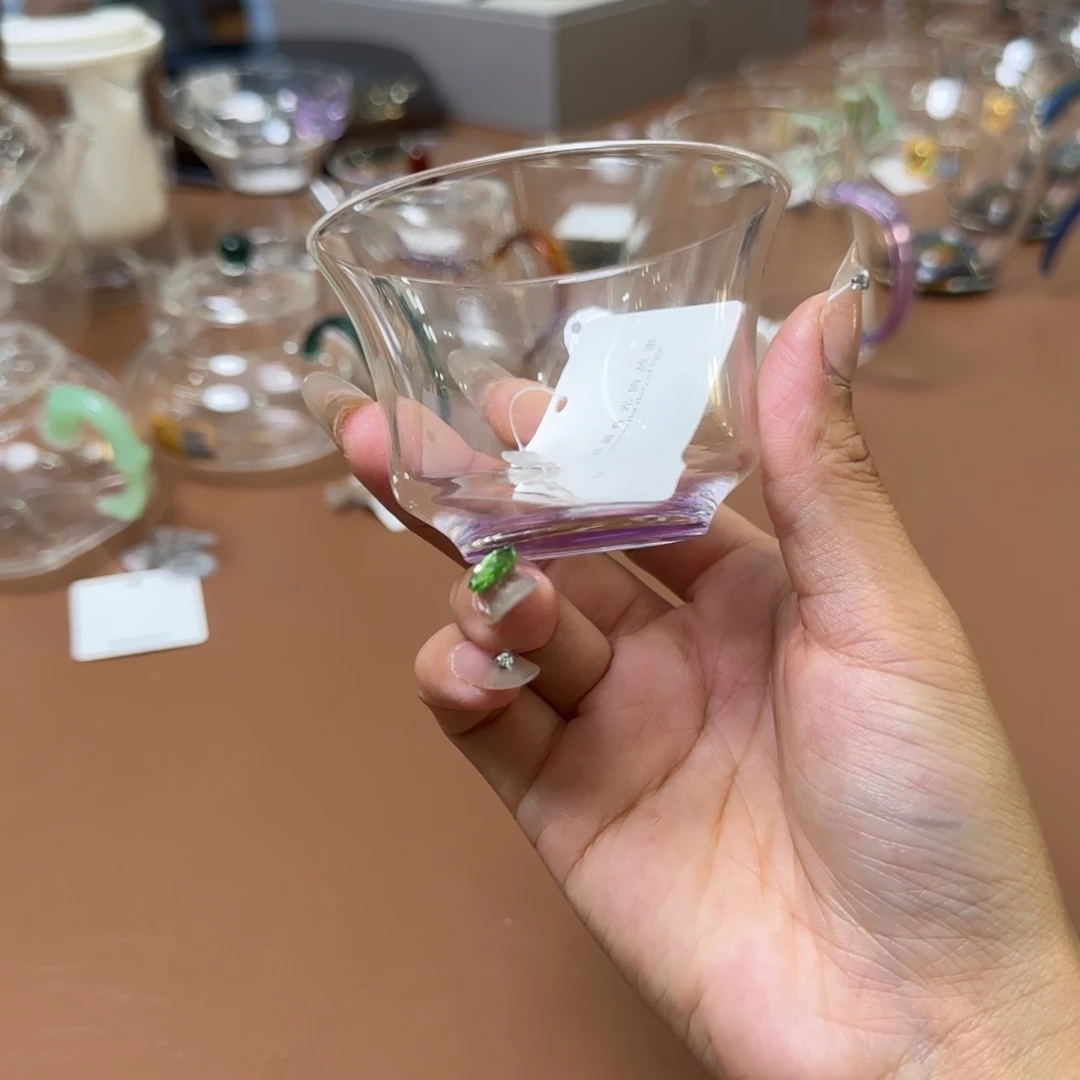 禾器浅紫色清杯主人杯无盒