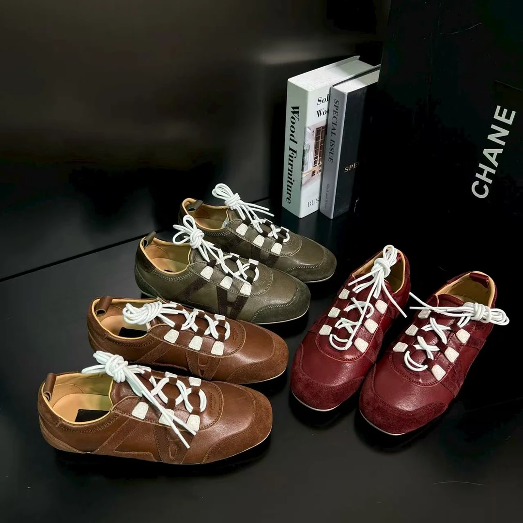 【巴黎德训】复古德训鞋女2025秋季新款轻便软底休闲板鞋潮61-93