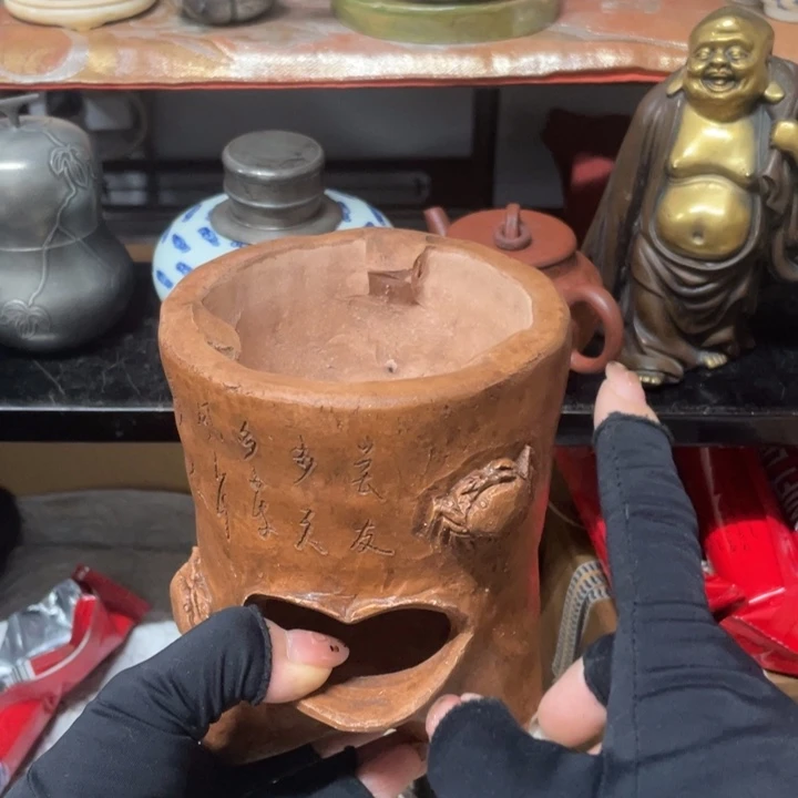 陶中古工艺品摆件