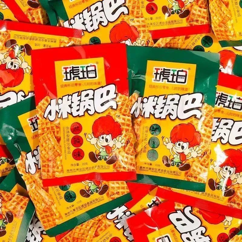 琥珀小米锅巴香脆8090后儿时经典怀旧解馋零食网红休闲膨化小吃