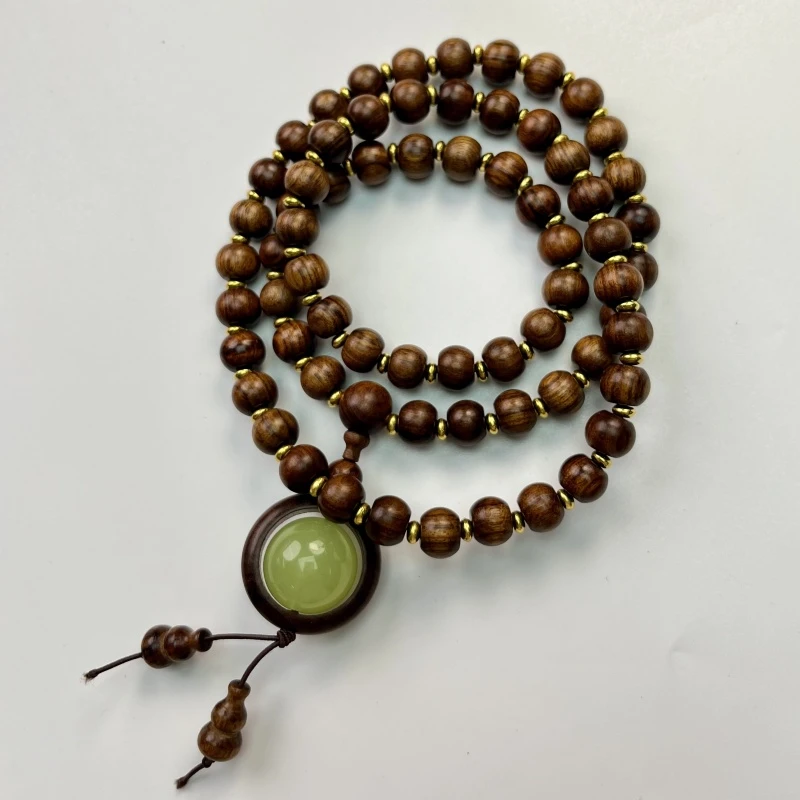 山檀绿影（黄花梨）精品手串吊坠 不带礼盒S-0024