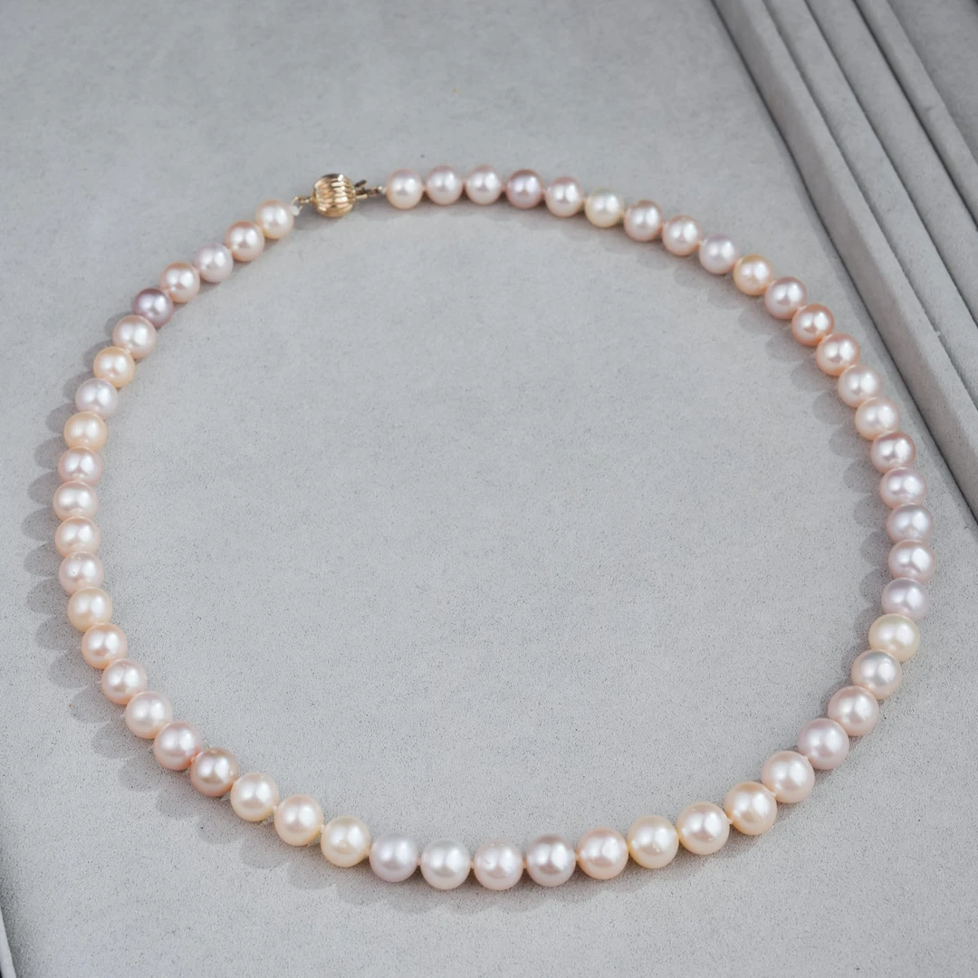 8-9mm君悦G106 14k金淡水珍珠项链多样性发货糖果色45cm