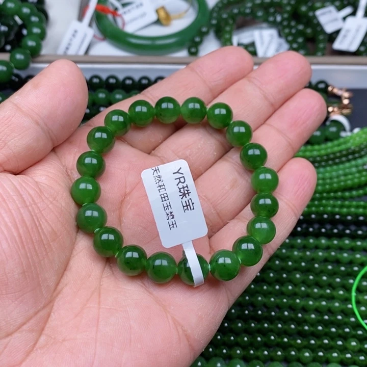 未镶嵌手串和田玉（碧玉）10mm
