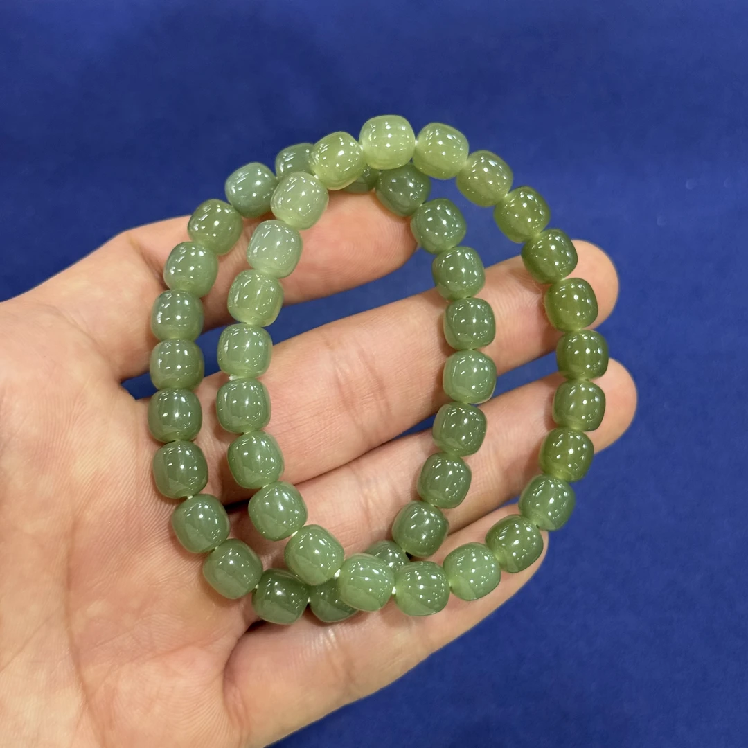 【倔老头工厂】和田玉老型珠素圈手串 简约款 单珠约8mm/多样性发一