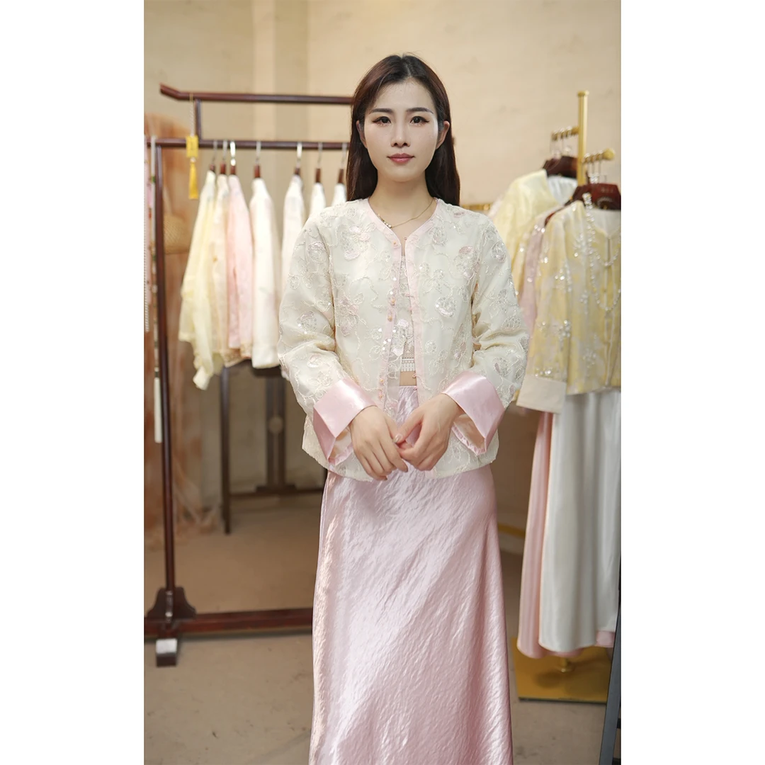 【游山悦】新中式国风刺绣短外套女2025新款高级感上衣