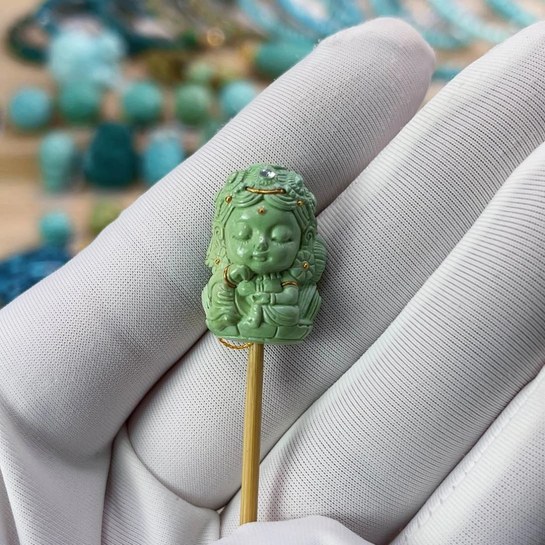 未镶嵌绿松石珠宝奇石