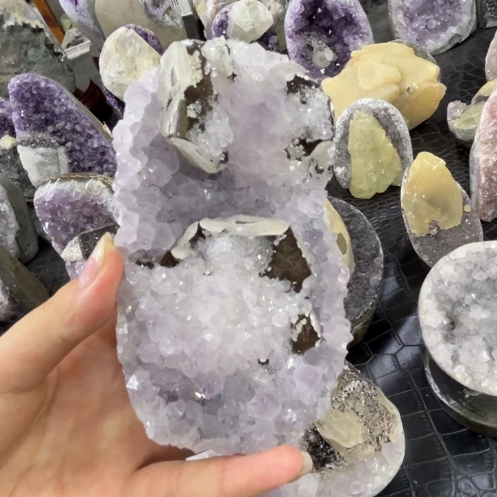 未镶嵌发饰水晶奇石紫晶簇