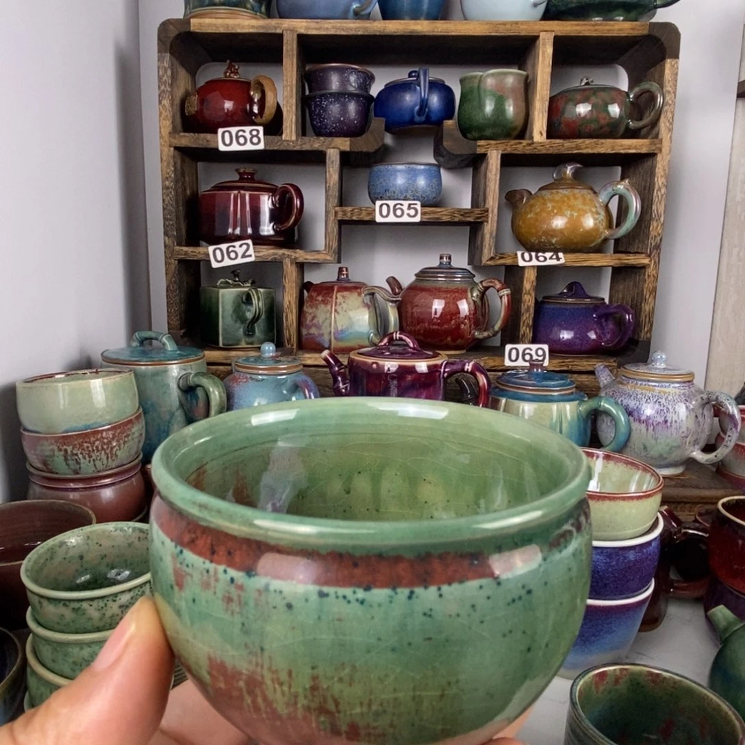 中国神后钧瓷茶具瑕疵处理