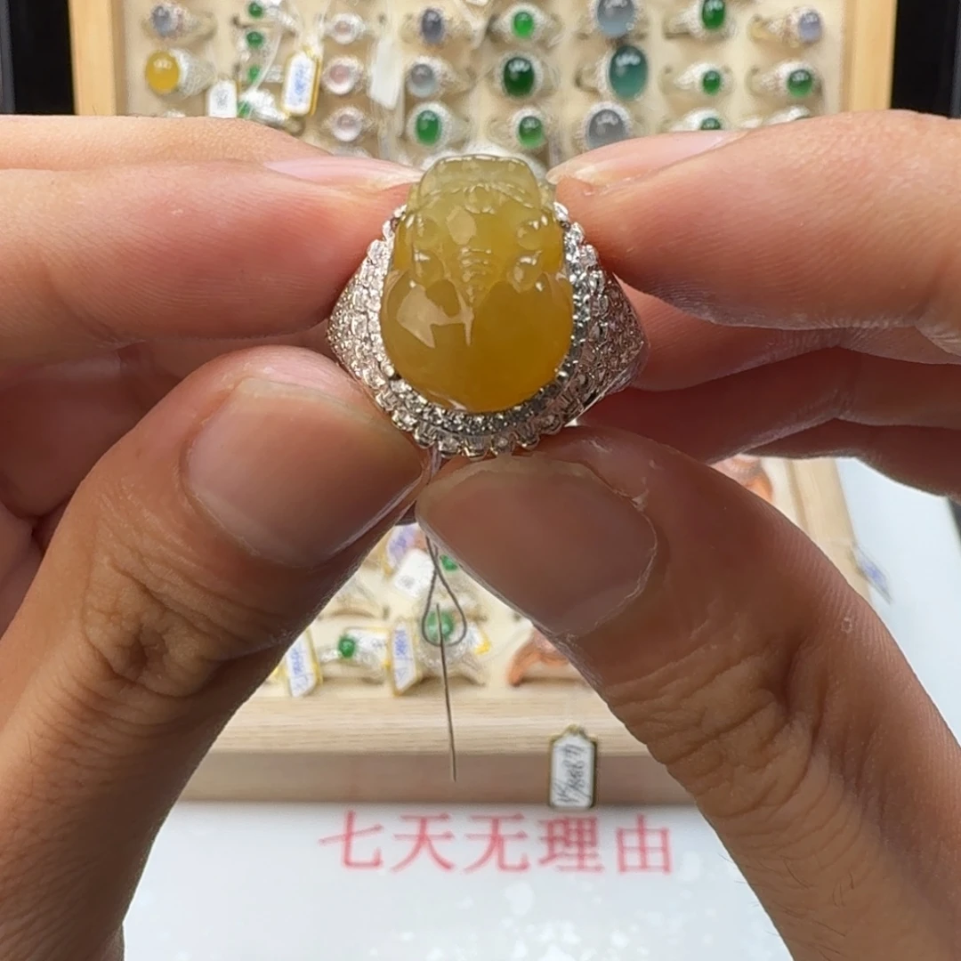 翡翠未镶嵌戒指天然缅甸翡翠A货