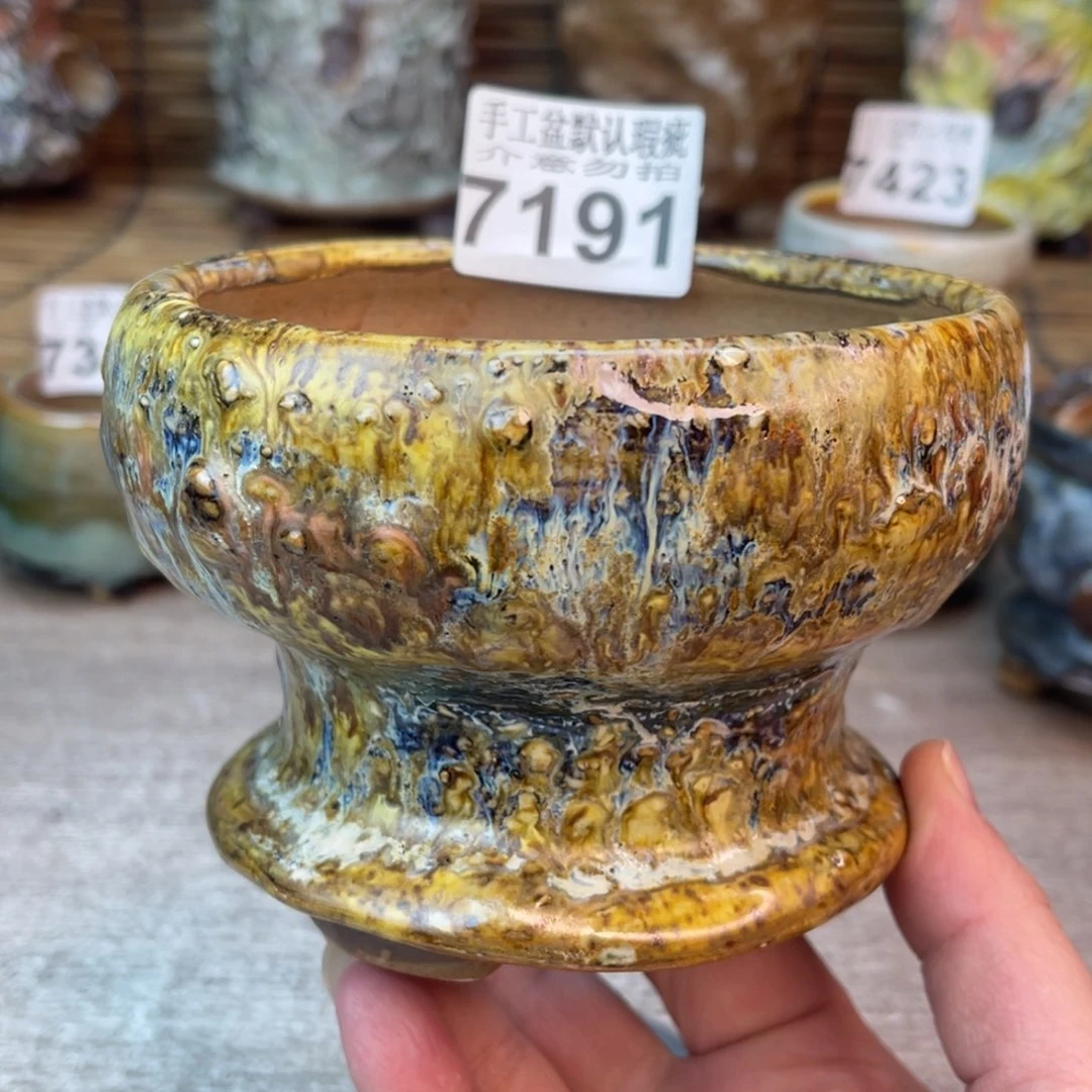 手工花盆默认瑕疵完美者勿拍