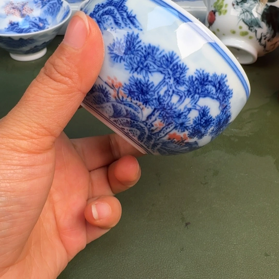 瓷景德镇纯手绘茶具圆圆276