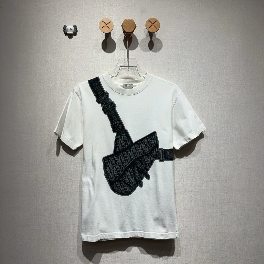 99新 DIOR/迪奥 白色马鞍短袖 尺码XS