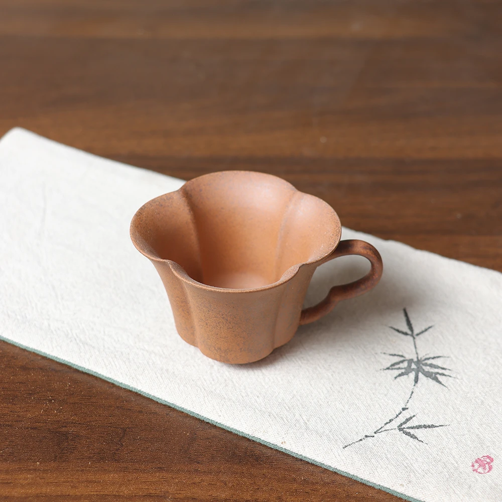 【正版川冶】四瓣把手花杯.6854.茶杯.BL