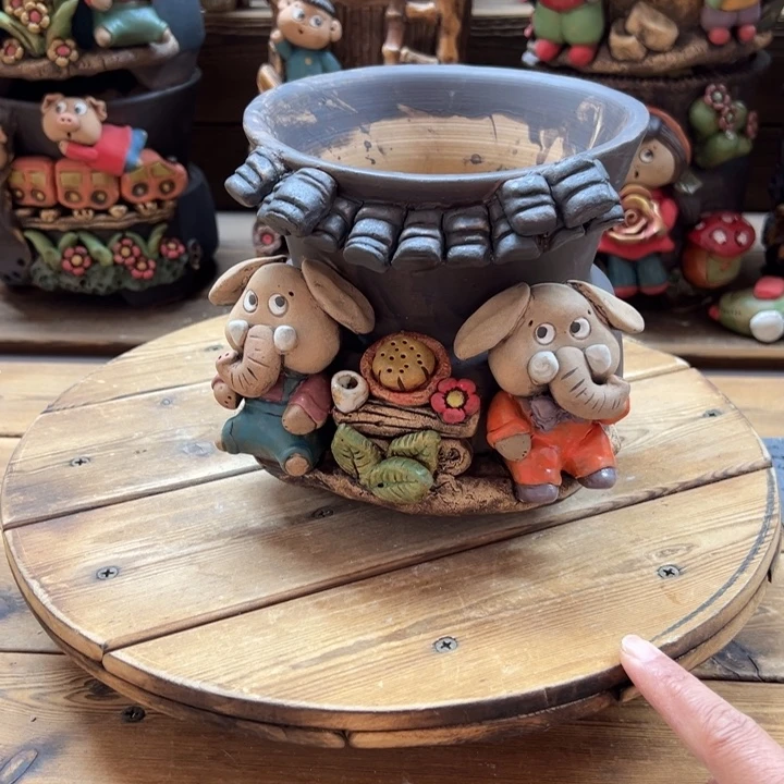 嘻哈多肉花盆百搭