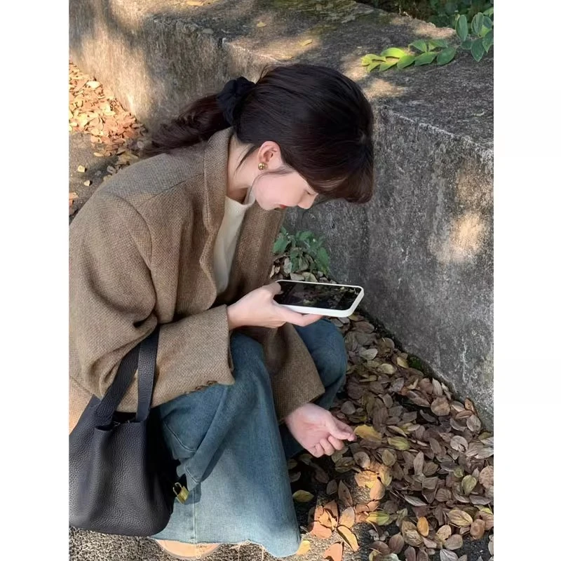 短款呢子大衣女秋冬季2025新款爆款毛呢外套高级感韩系小个子西装