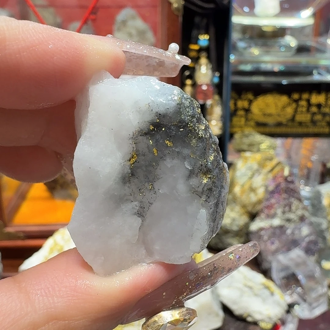 可22.7g聚金阁天然明金矿标