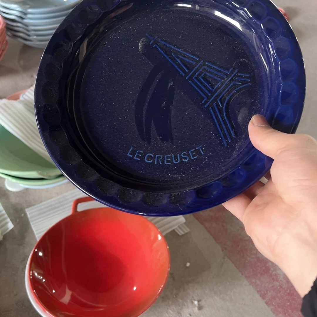 陶瓷 铁塔浅盘 宝蓝色色色色