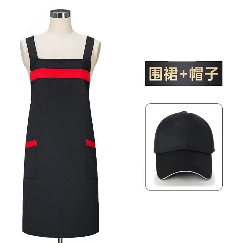 防污工作防脏耐磨抗皱防水帽子时尚水果店烧烤店服务员餐饮店