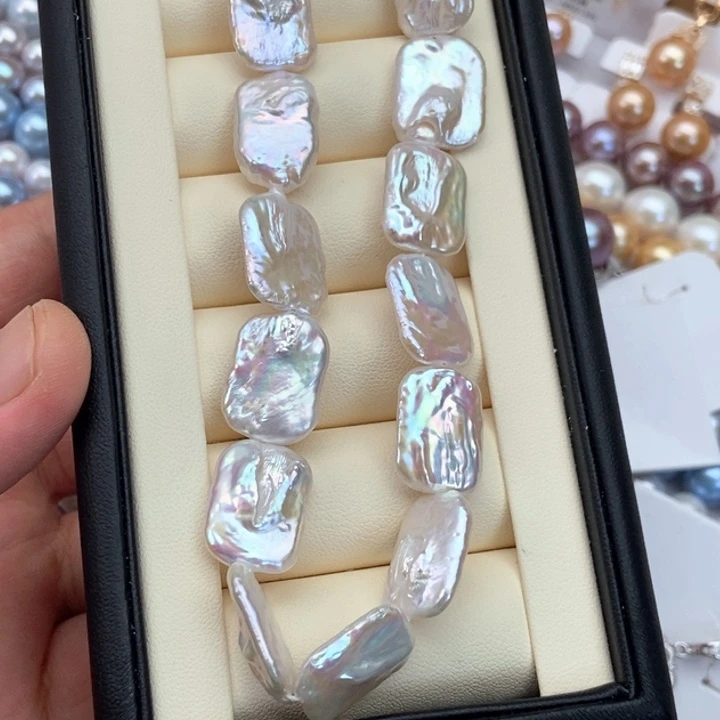 淡水珍珠银S925镶嵌颈饰