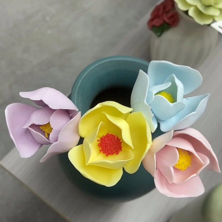 陶瓷手工制作陶瓷花
