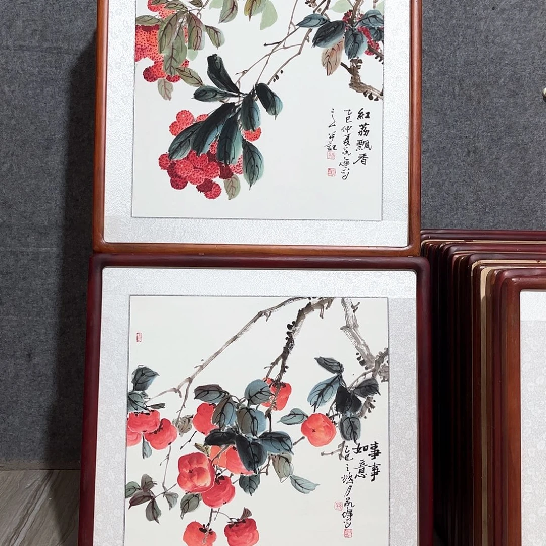<***：国画书画作品带框63×63