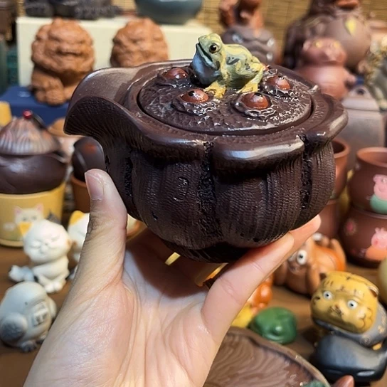 紫砂茶杯紫砂手抓壶