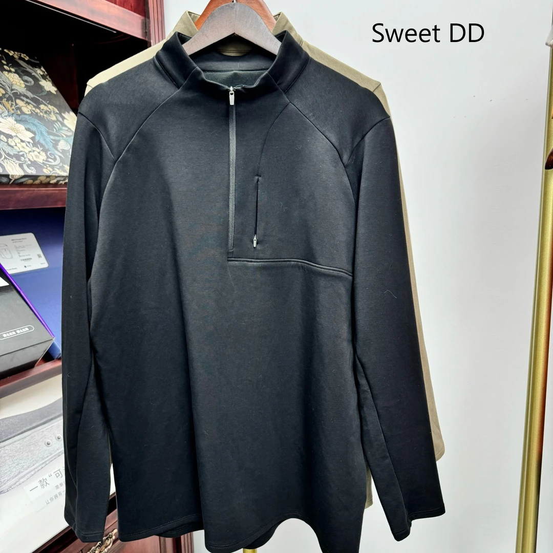 Sweet DD-f系列三色长袖套头男士抓绒立领半拉链