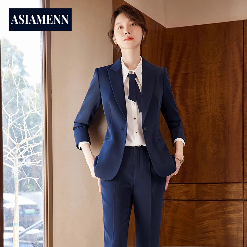 名媛显瘦职业套装气质2025秋季西服酒店经理管理层工作服行政西装