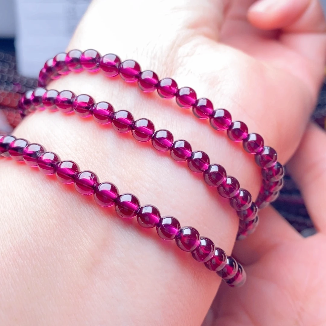 手链石榴石未镶嵌紫色大漏