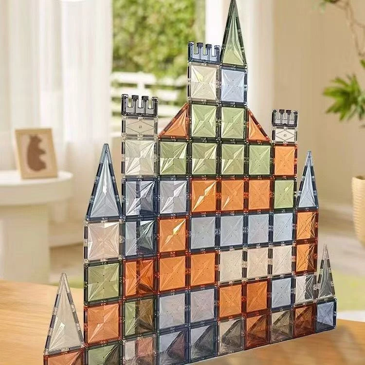 益智磁力片玩具强力磁吸彩窗贴片可拼装积木生日礼物