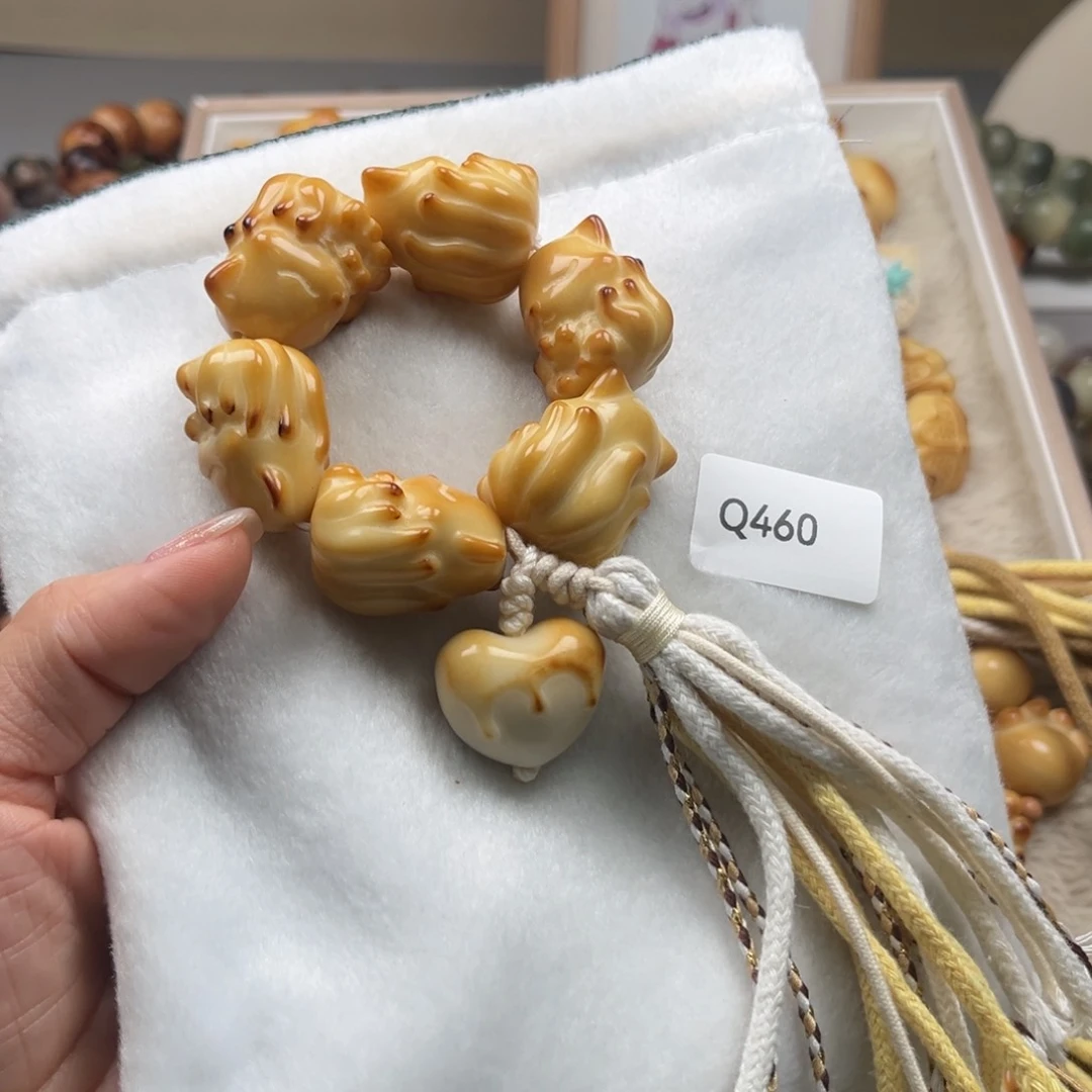 手串菩提根/象牙果橙**你Q460凤九象牙果炭烧25mm通货