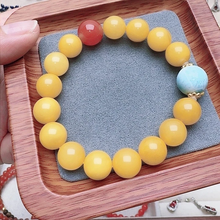 蜜蜡手链合金手链