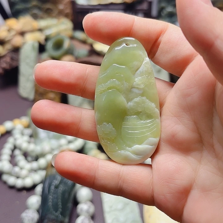 岫岩河磨玉（透闪石质玉）未镶嵌挂件