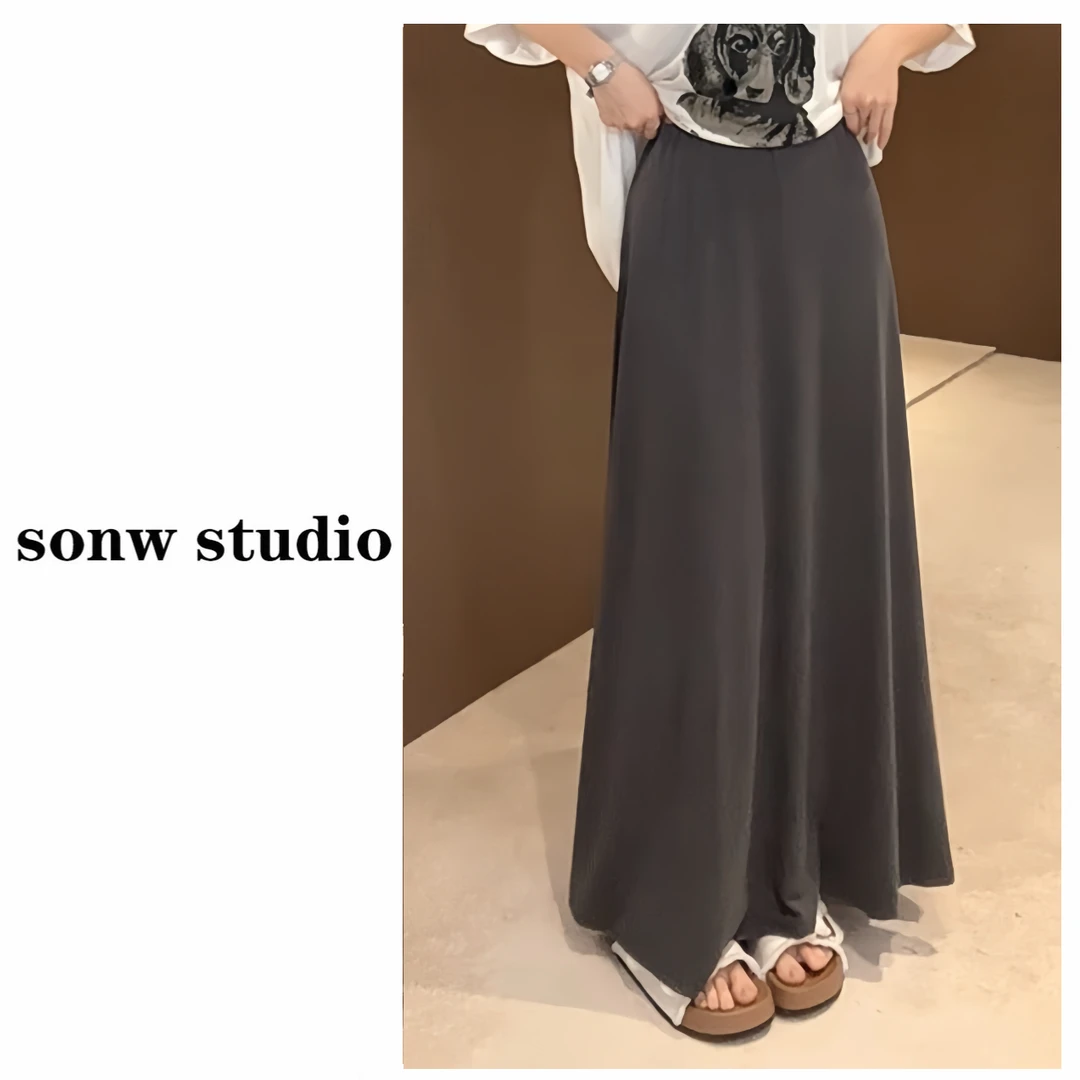 垂垂【面膜裙】垂软亲肤舒适松高腰松紧半身裙女