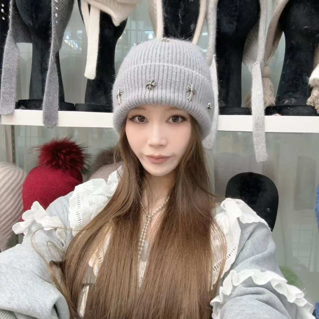 N99高品质灰色小克克针织帽