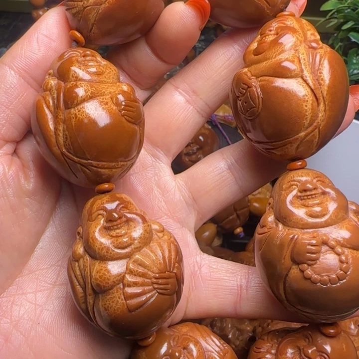 福***)手串/手链橄榄核3.23弥勒手持10颗