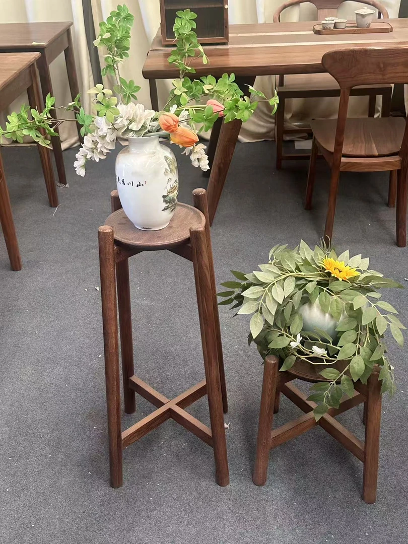 简约风格适用于客厅室内实木摆放植物花盆托架