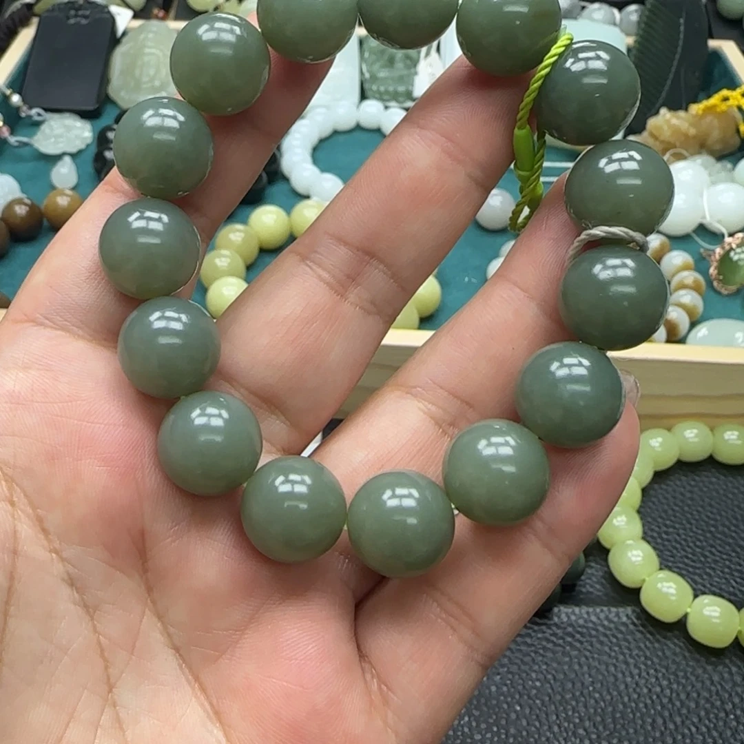 和田玉未镶嵌手链14